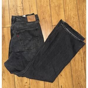 Levi’s Premium 70s High Flare Denim Jeans Black 16W 38x34